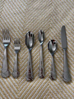 Oneida Silver Children's 6-Piece Flatware Set with Engraved Characters